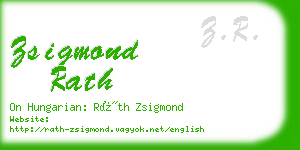 zsigmond rath business card